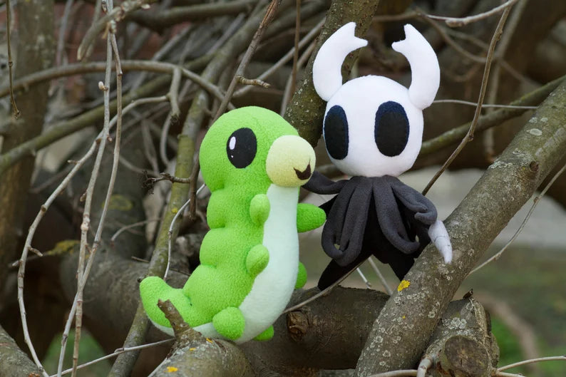 Hollow Knight Grub handmade plushie, Grub plush, 8.5 in high, cuddly plush