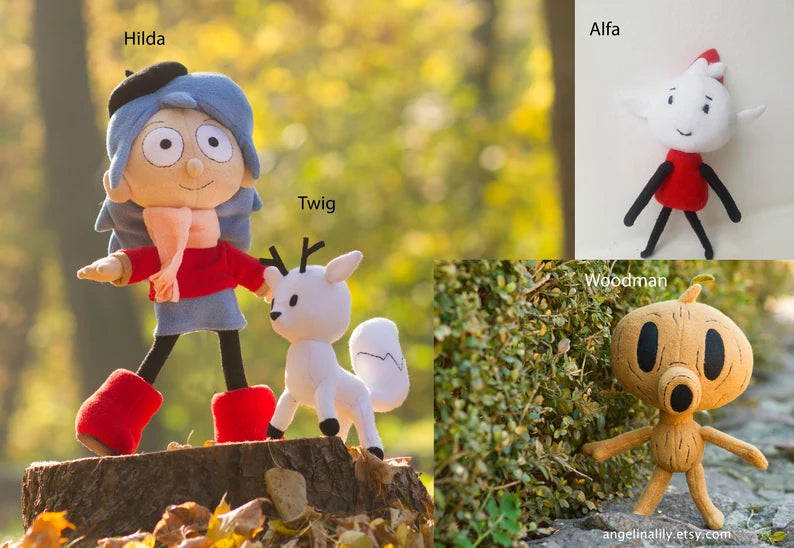 Woodman Plush Hilda Inspired, handmade soft plushie