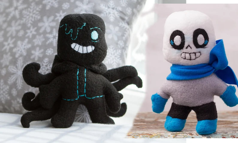 Blueberry Sans soft plush - Undertale Inspired, pocket plushie