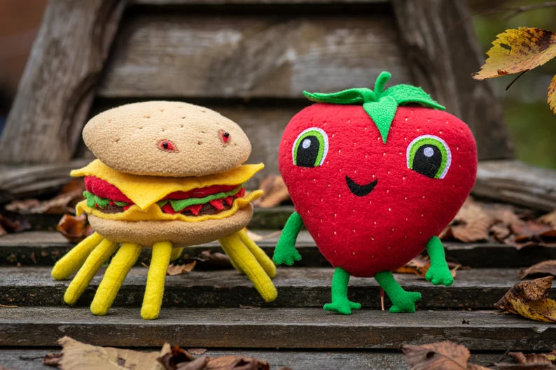 Cheespider - Cheese Spider plush - Cheese Spider Cloudy - Spider Burger Cloudy with a chance of meatballs 2 - stuffed Cheeseburger plush