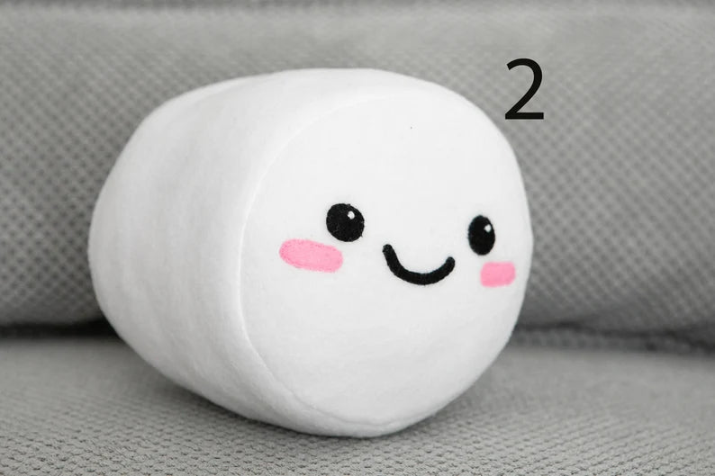 Marshmallow plush Handmade marshmallow kawaii plushie, 5.1x6.2 in