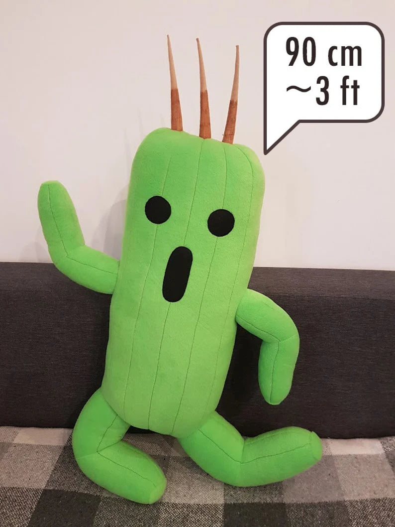 Handmade Cactuar plush  - Cactuar decoration, mascot, handmade soft cactus made to order