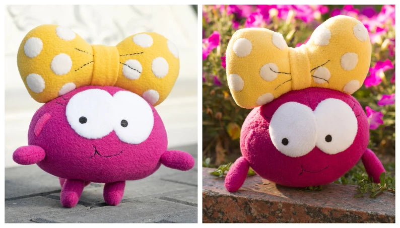 Polly with legs Amphibia inspired - handmade plush plushie, 8.5 in high, Polly Plantar plush