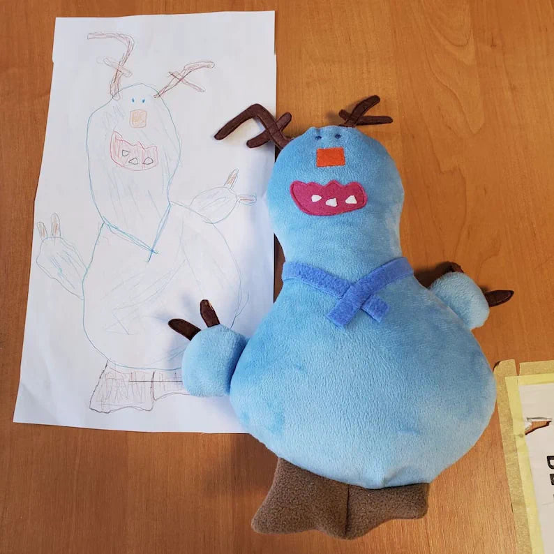 Plush From Drawing, Drawings into Custom Stuffed Animals, Doll from Ki ...