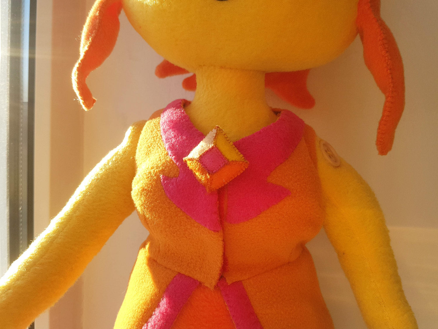 Adventure Time inspired - Flame Princess, handmade plush doll, 17 in high, Made to order