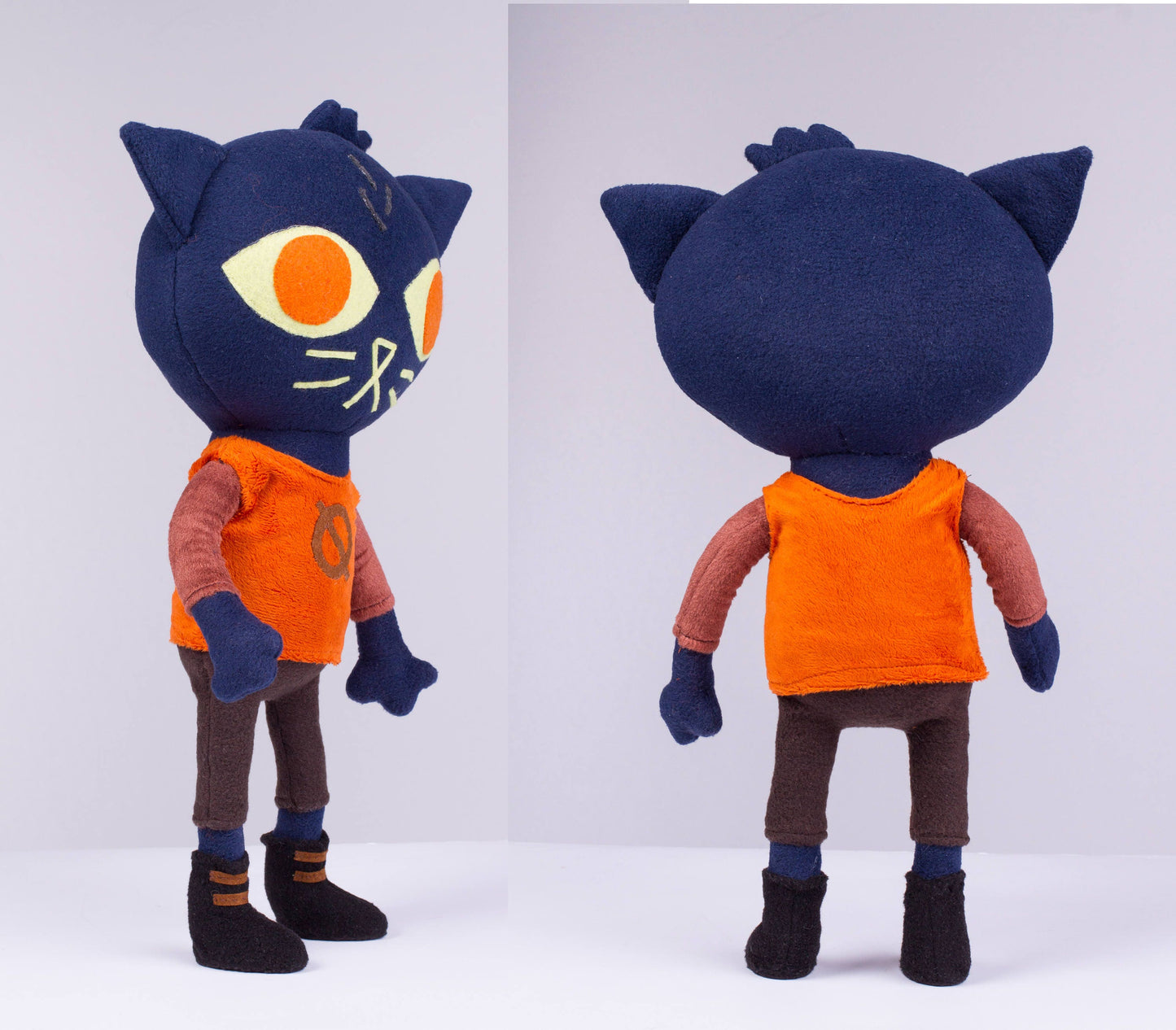 Night in the Woods plush - Mae Borowski doll, handmade, 14.6 in high with poseable arms and legs