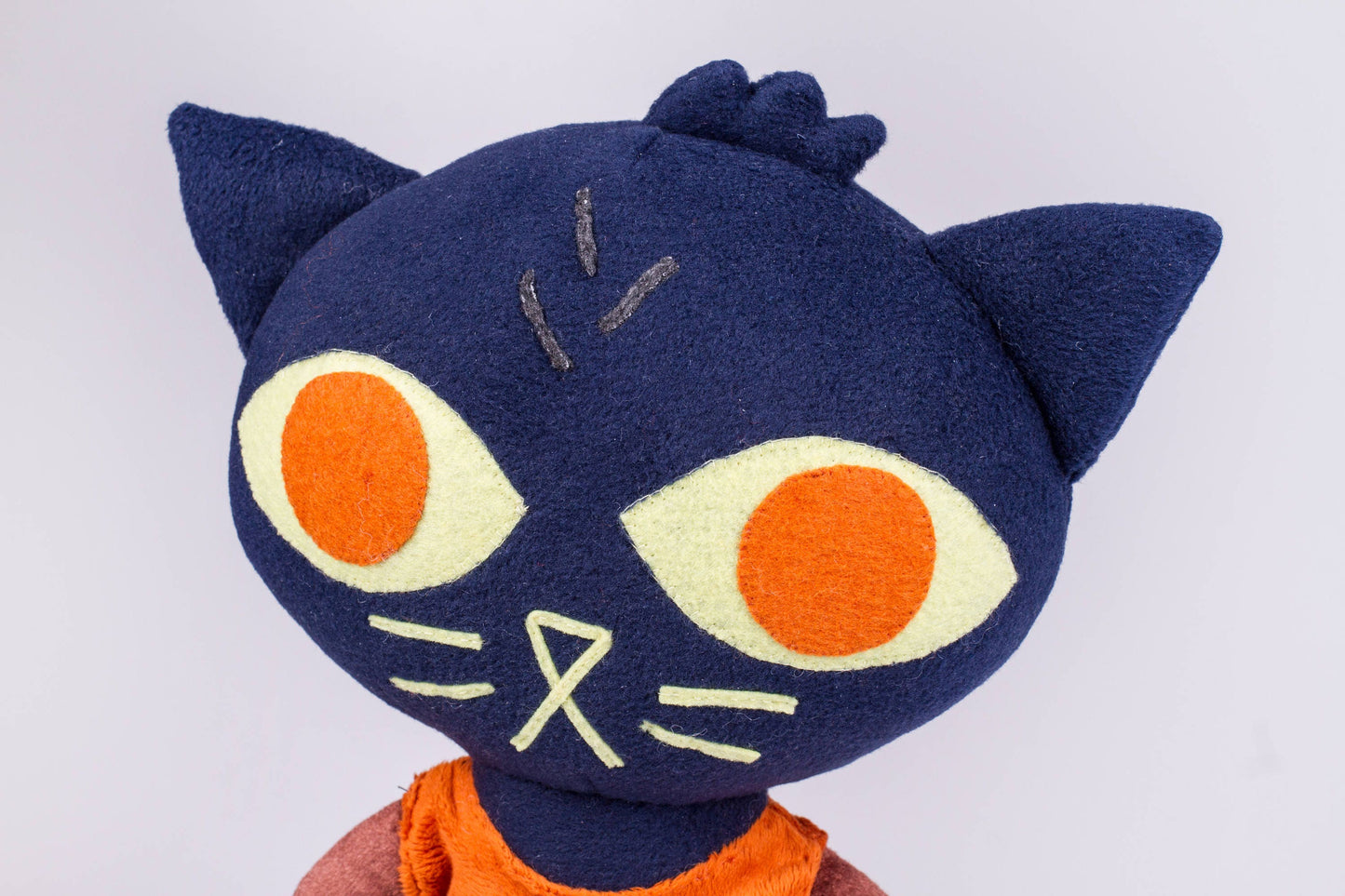 Night in the Woods plush - Mae Borowski doll, handmade, 14.6 in high with poseable arms and legs