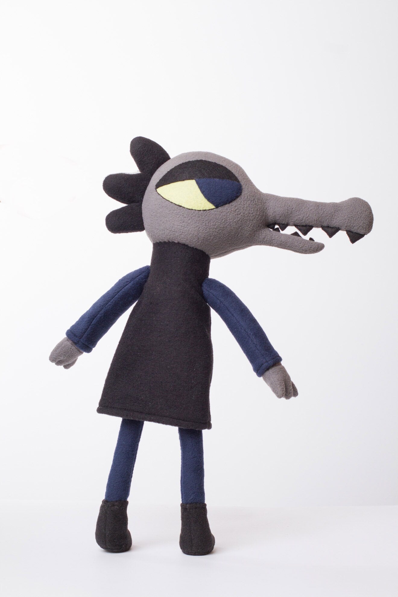 Bea plush, Night in the Woods Bea inspired, decoration handmade, 14.6 in high, poseable arms and legs