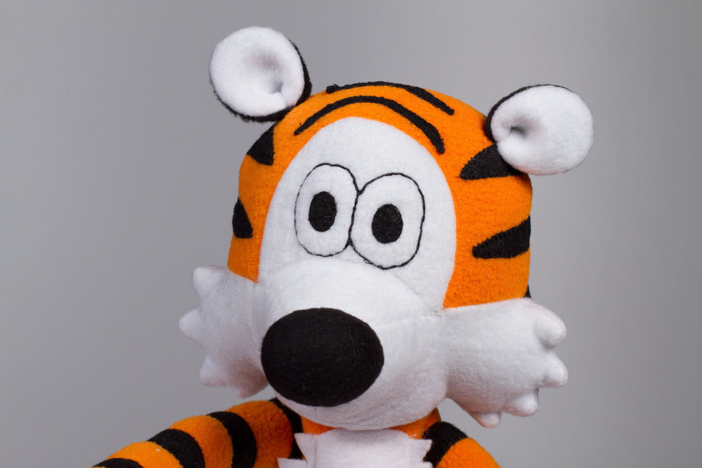 Tiger plush, handmade stuffed animal, 17 in high