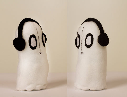 Napstablook plush, Undertale inspired, handmade soft plushie, 7 in high