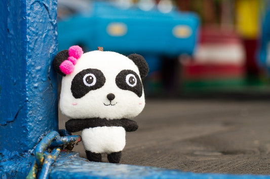 Baby Bus Miu Miu Panda plush - pocket plush plushie, handmade stuffed panda,