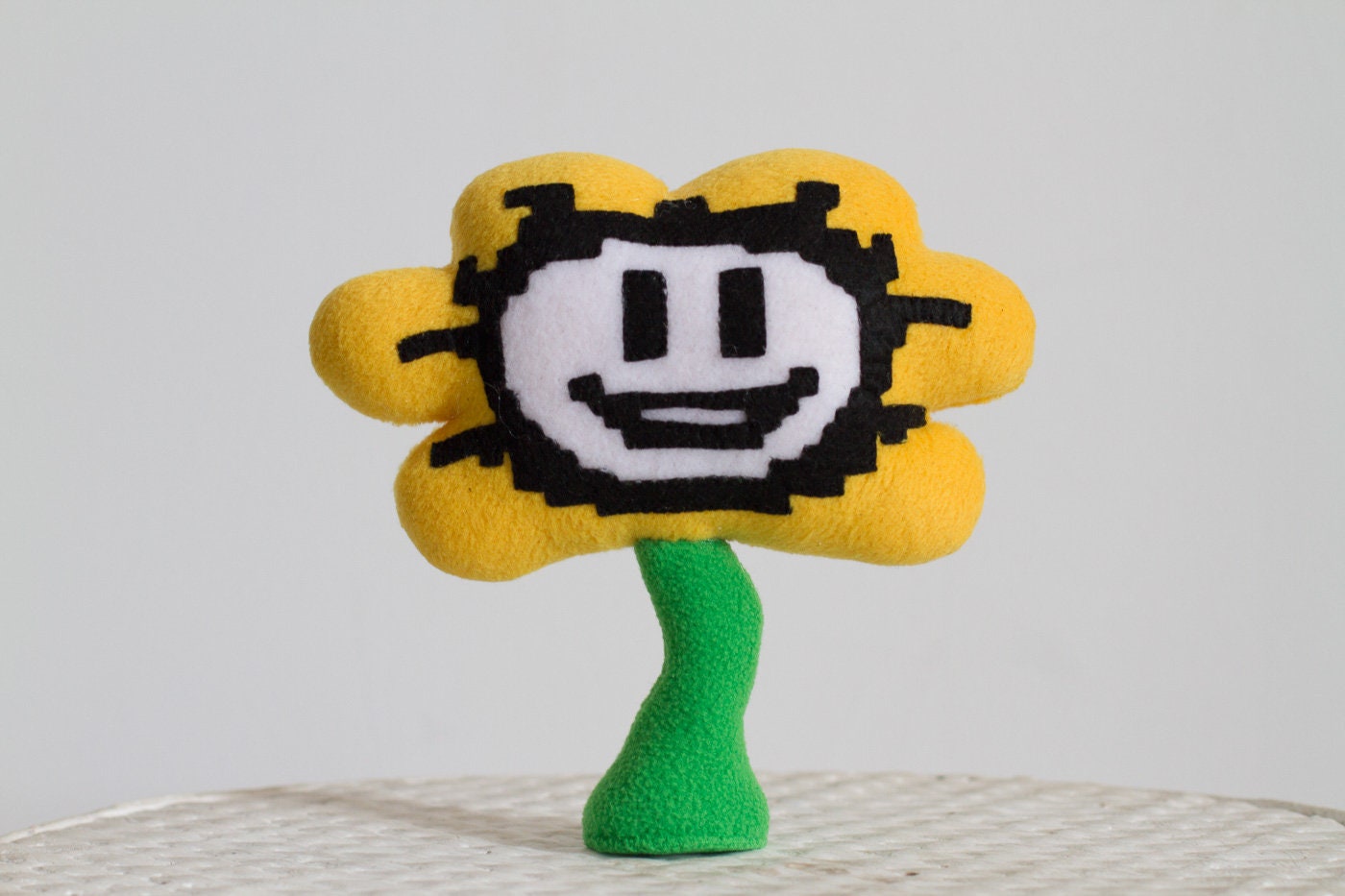 Undertale inspired - Flowey plush, handmade soft plushie, 7 in high, stands on flat surface, undertale plush, flower undertale