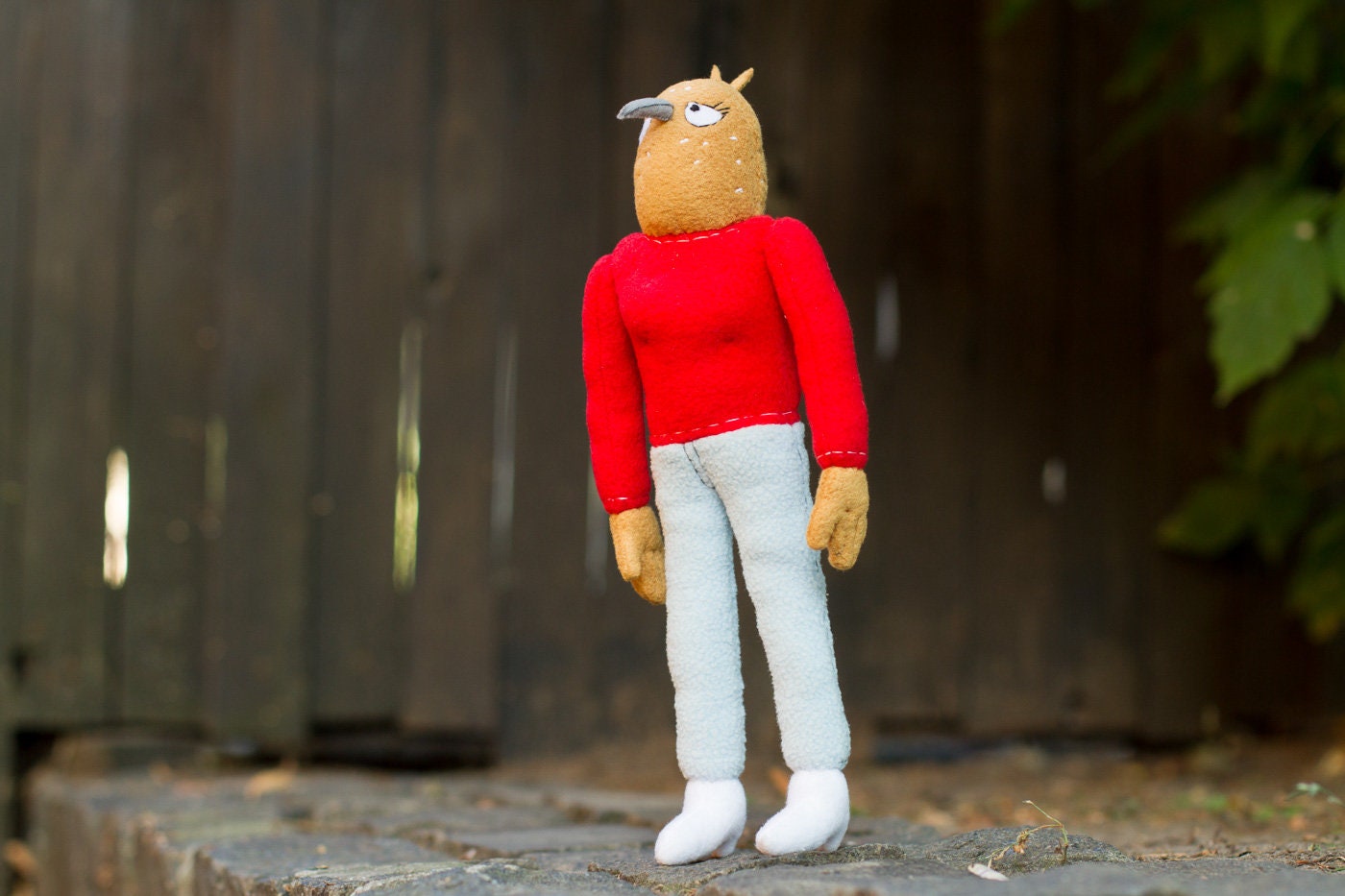 Tuca and Bertie plush, Bertie plushie, handmade soft doll, 10 in high