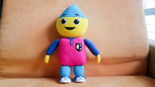 Charlie's colorforms city plush - fanart handmade doll, inspired by charlie's colorform city, soft plushie, 11.8 in