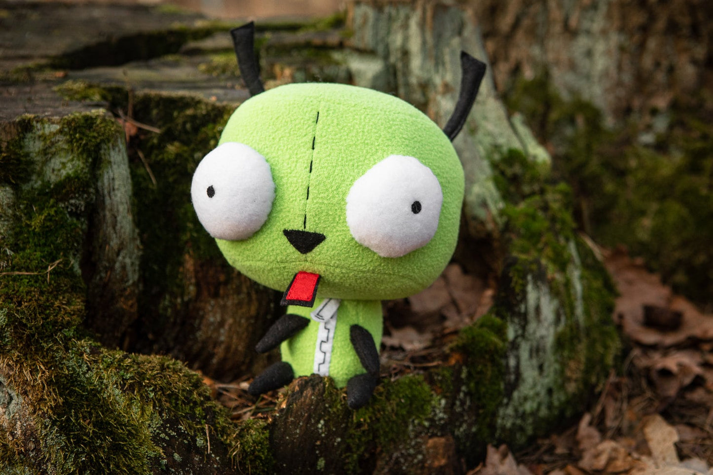 Invader Zim inspired - Gir plush. Invader Zim Gir, handamde soft plush, 9 in