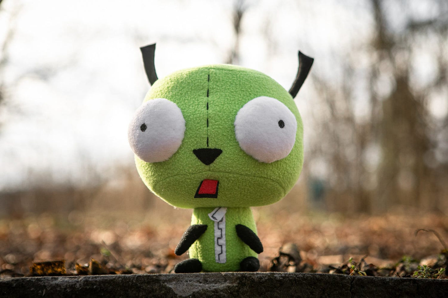 Invader Zim inspired - Gir plush. Invader Zim Gir, handamde soft plush, 9 in