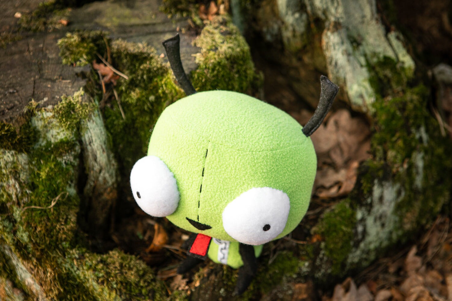 Invader Zim inspired - Gir plush. Invader Zim Gir, handamde soft plush, 9 in