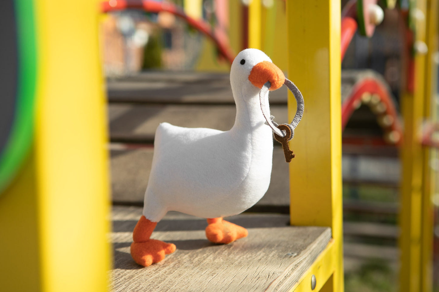 Goose plush inspired by Untitled Goose Game plush, handmade soft plushie, 10.2 in