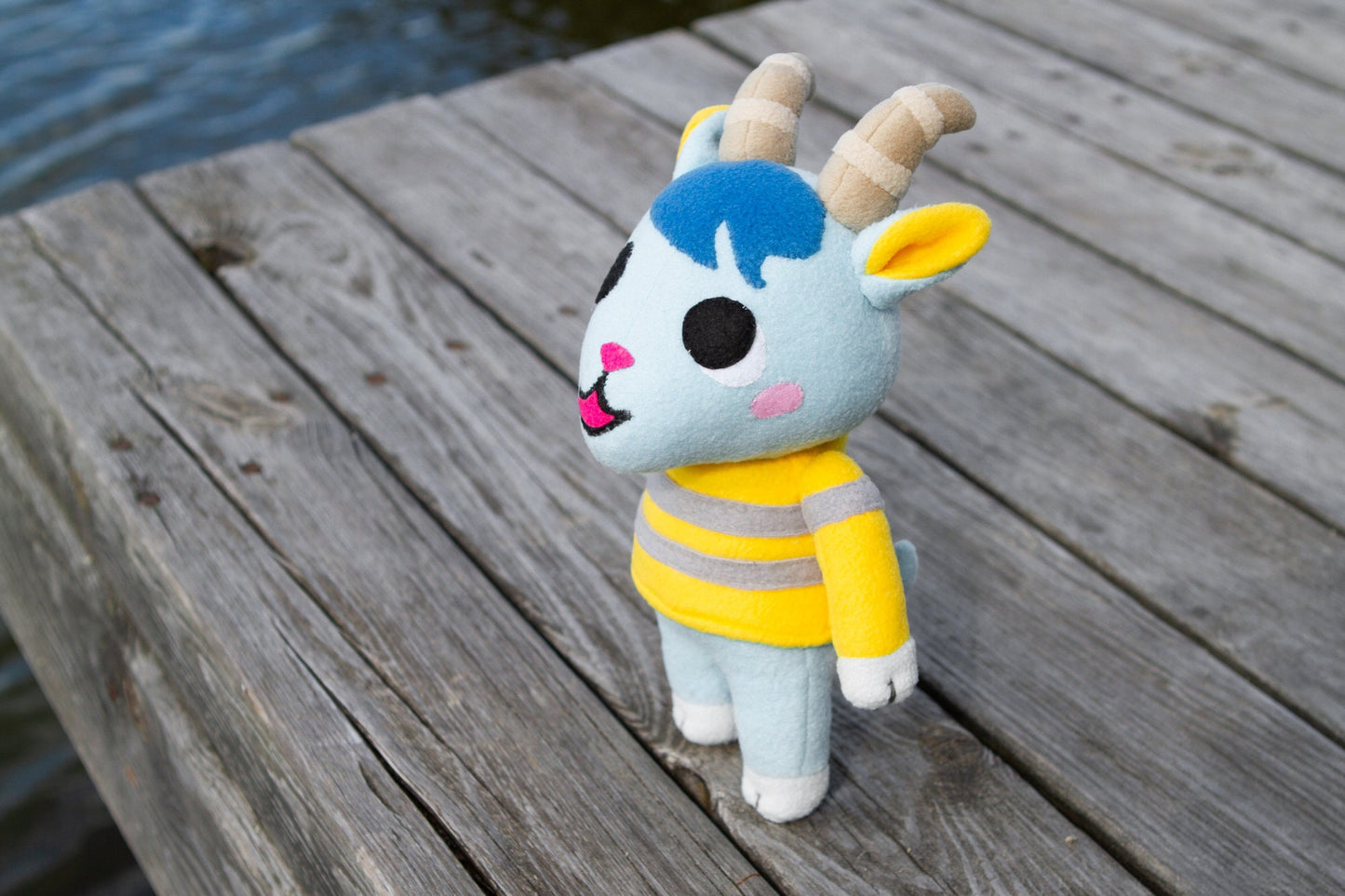 Animal Crossing Sherb plush, Animal Crossing New Horizons plush, Sherb Goat plush, handmade, 11.8x5.5 in