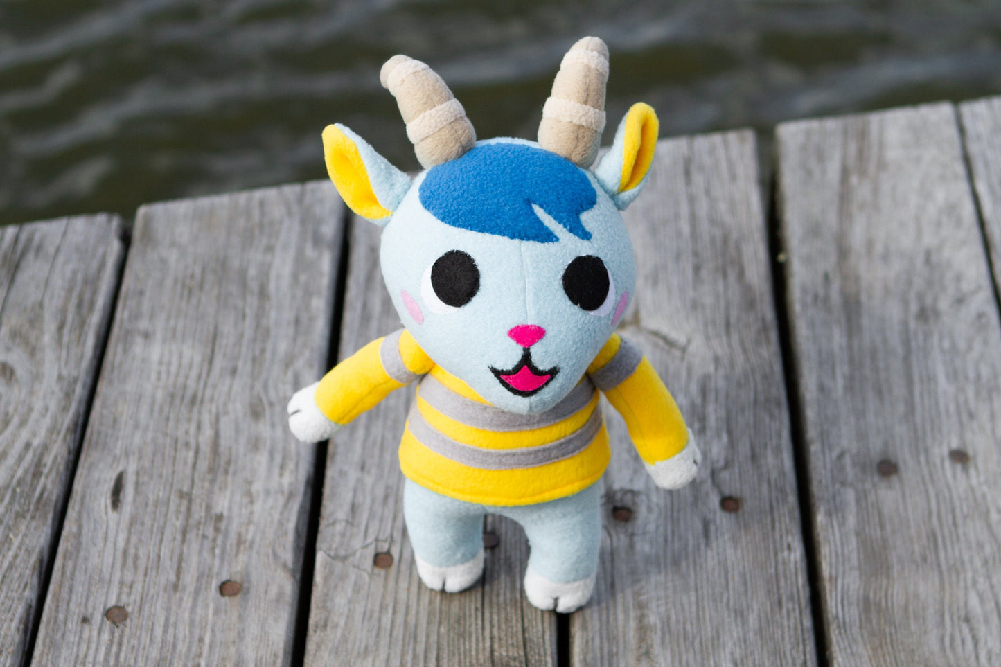 Animal Crossing Sherb plush, Animal Crossing New Horizons plush, Sherb Goat plush, handmade, 11.8x5.5 in