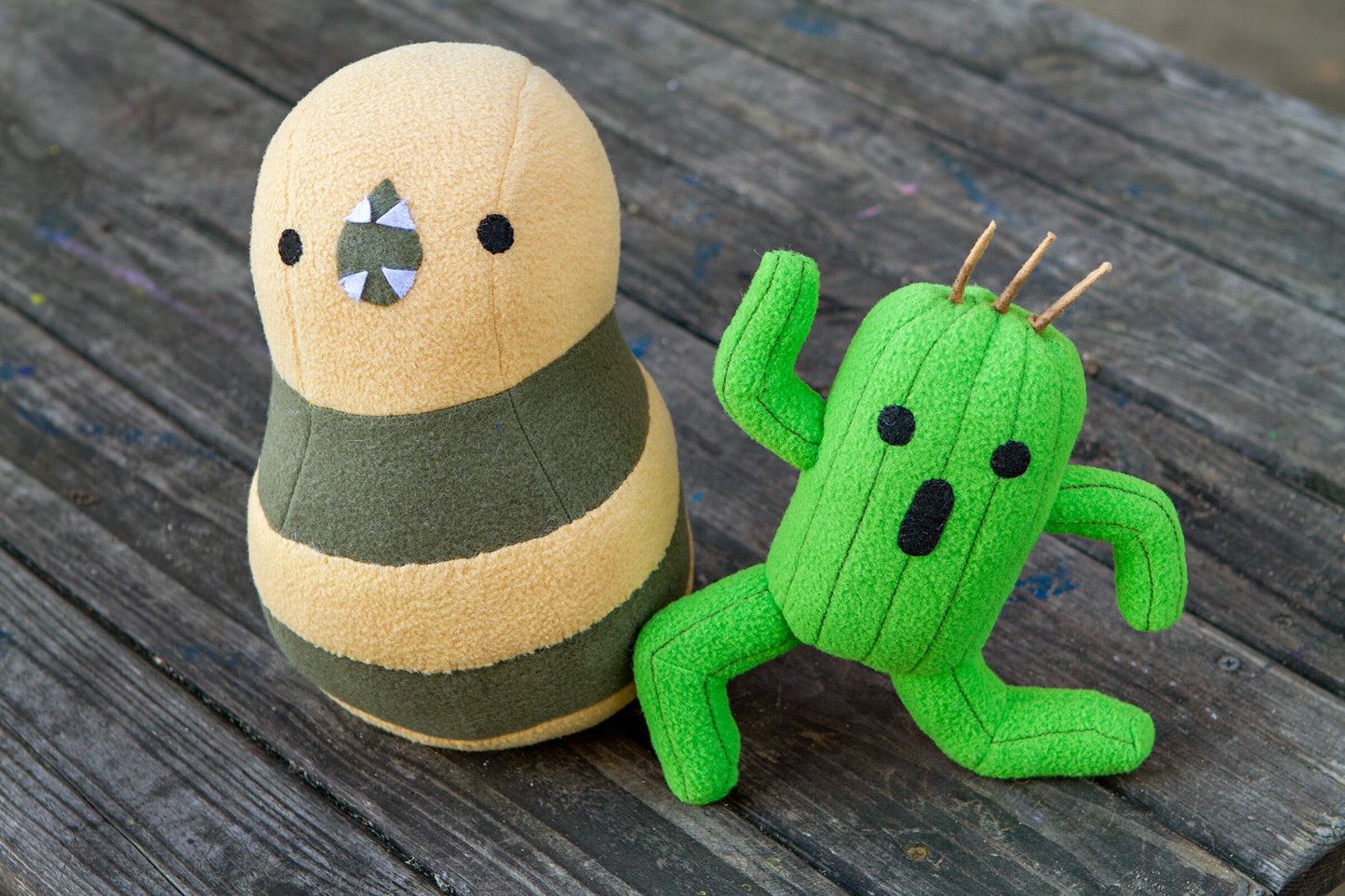 Handmade Cactuar plush  - Cactuar decoration, mascot, handmade soft cactus made to order