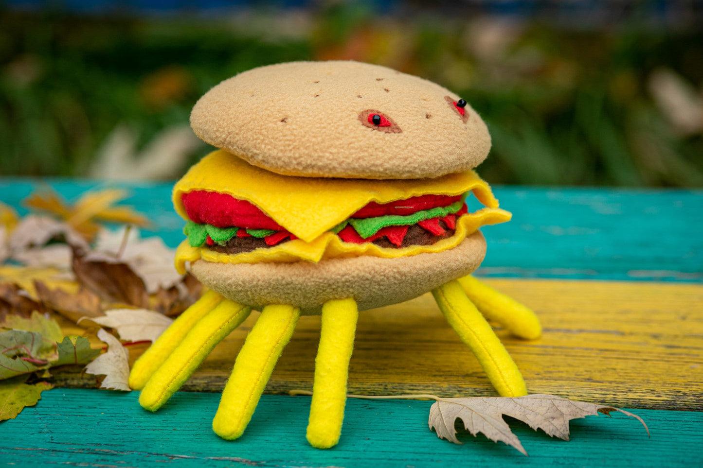 Cheespider - Cheese Spider plush - Cheese Spider Cloudy - Spider Burger Cloudy with a chance of meatballs 2 - stuffed Cheeseburger plush