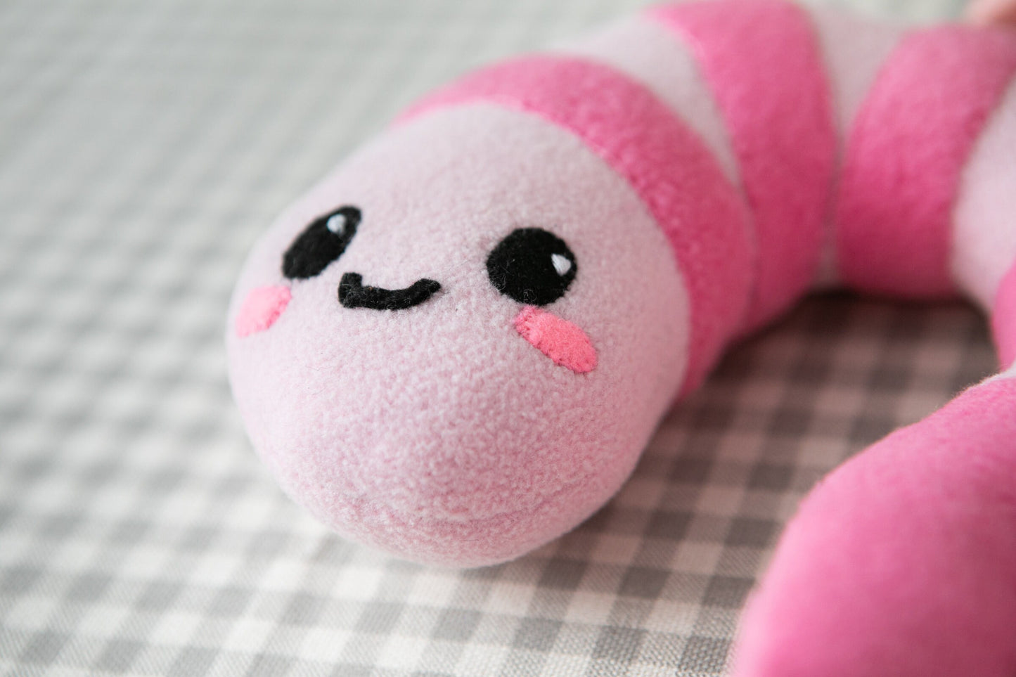 Kawaii Shrimp plush, Prawn kawaii plushie, handmade soft decoration, 11 in