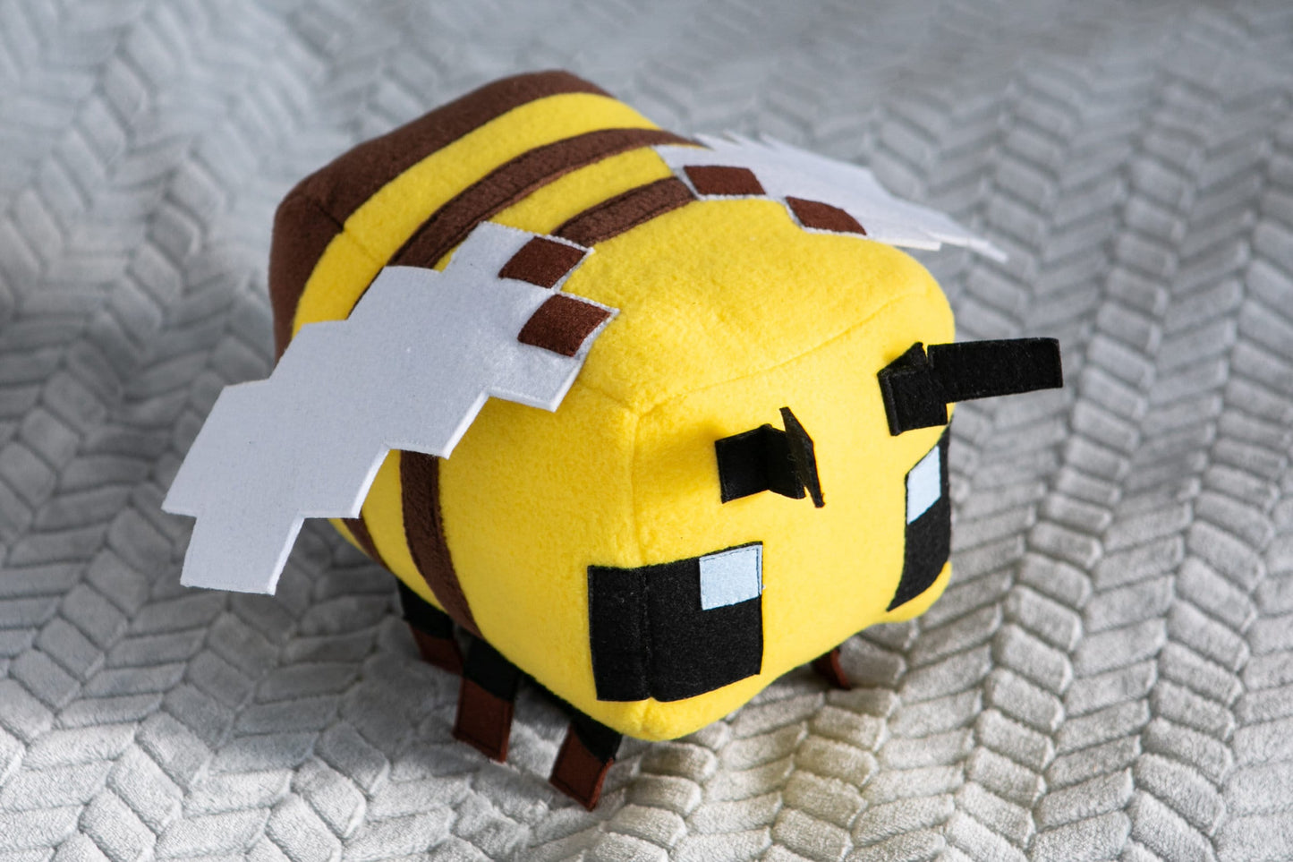 Bee plush handmade soft decoration 7×4.4×4.2×12.5 in