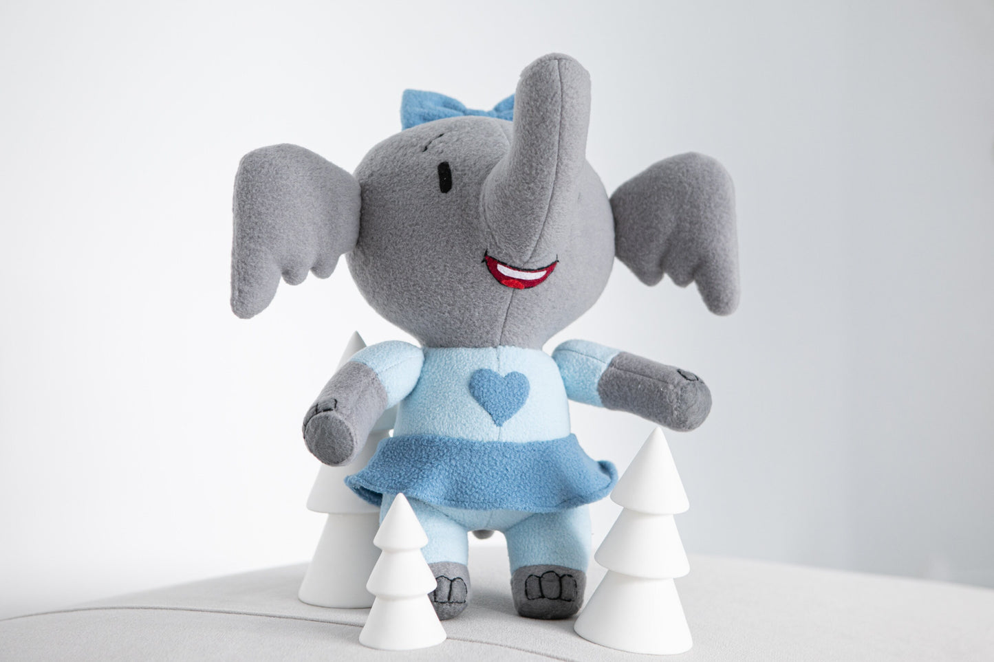 Elephant plush inspired by Olive Elinor Wonders Why, handmade plush, Made to order,