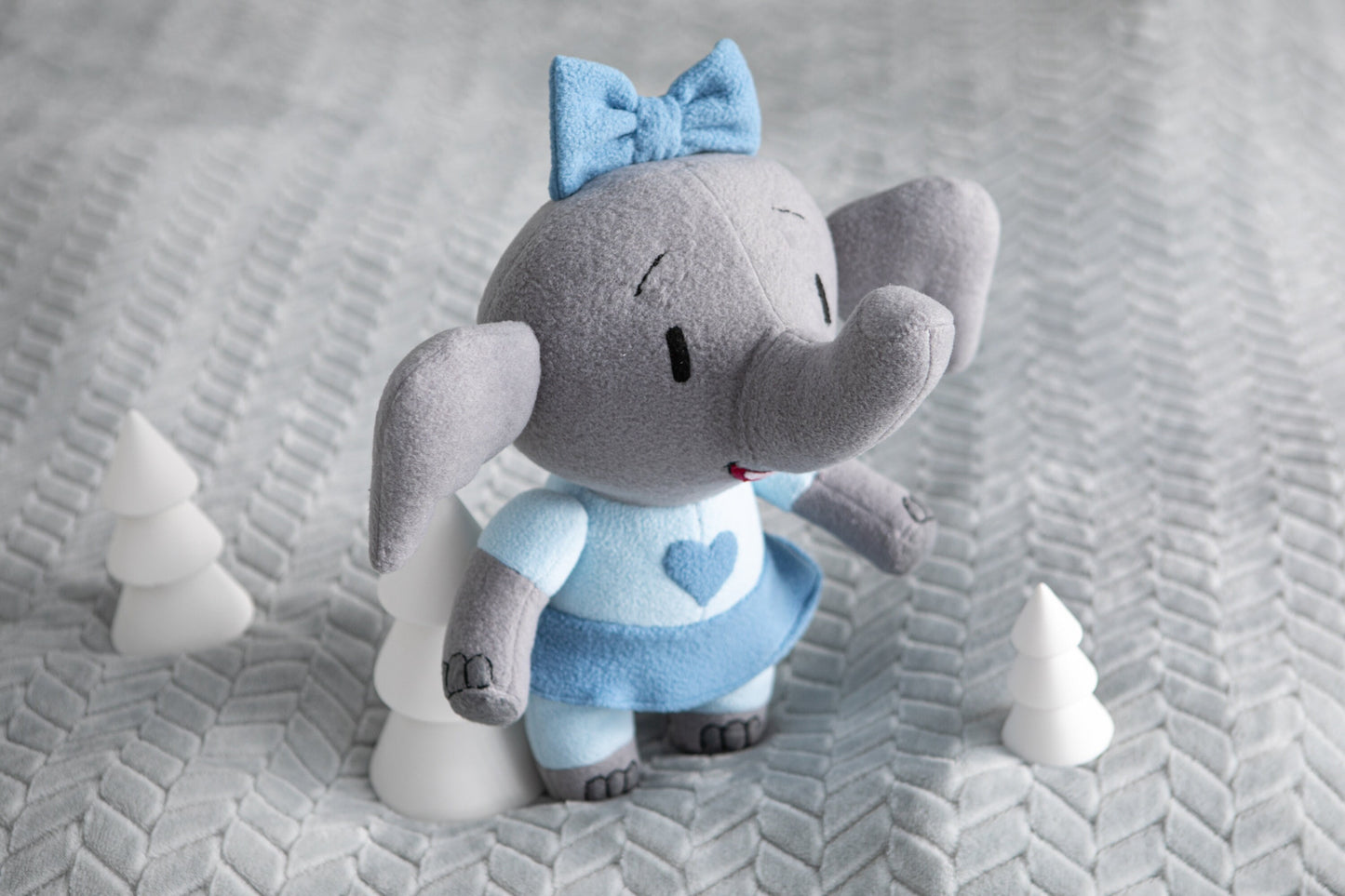 Elephant plush inspired by Olive Elinor Wonders Why, handmade plush, Made to order,