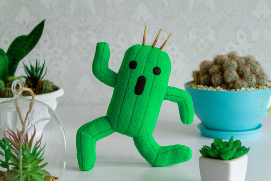 Handmade Cactuar plush  - Cactuar decoration, mascot, handmade soft cactus made to order