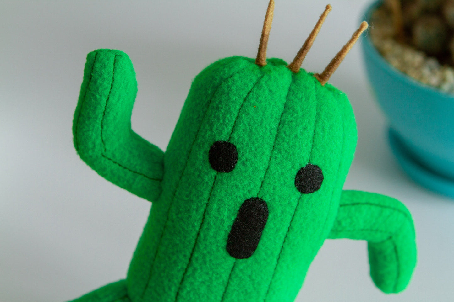 Handmade Cactuar plush  - Cactuar decoration, mascot, handmade soft cactus made to order