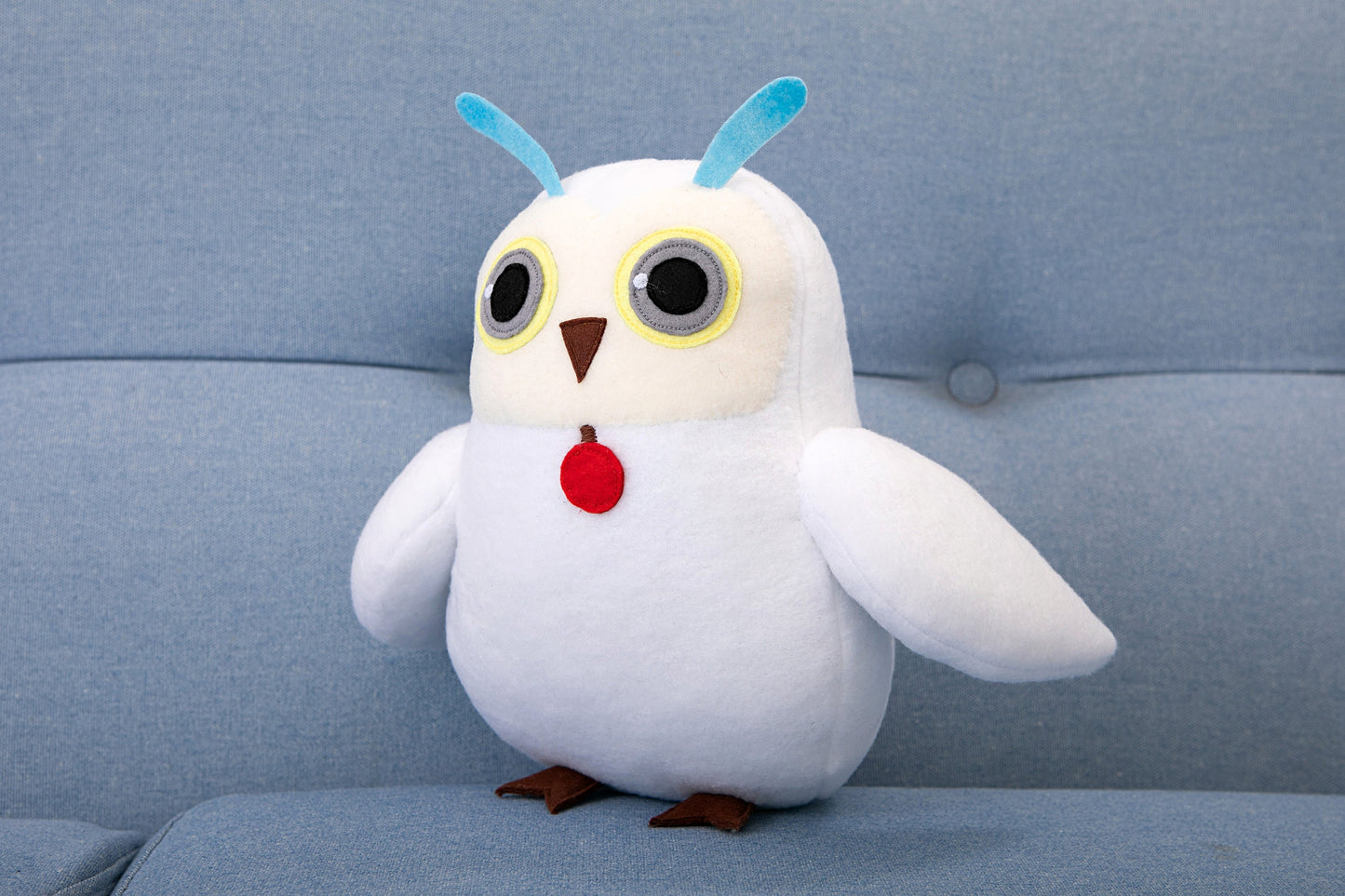 Tales Of Arise Pink Owl / Hootle / Fururu plushie - Handmade stuffed animal - 7 in - Made to order