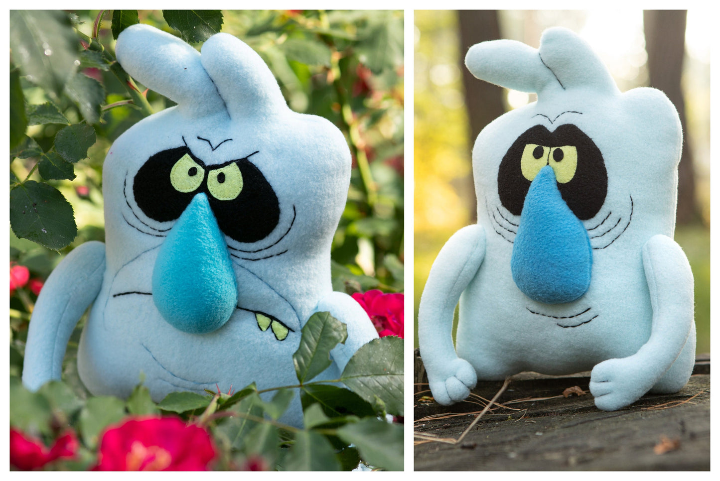 Grumpy Scratch plush The Ghost and Molly McGee inspired handmade soft decoration 10.6 in