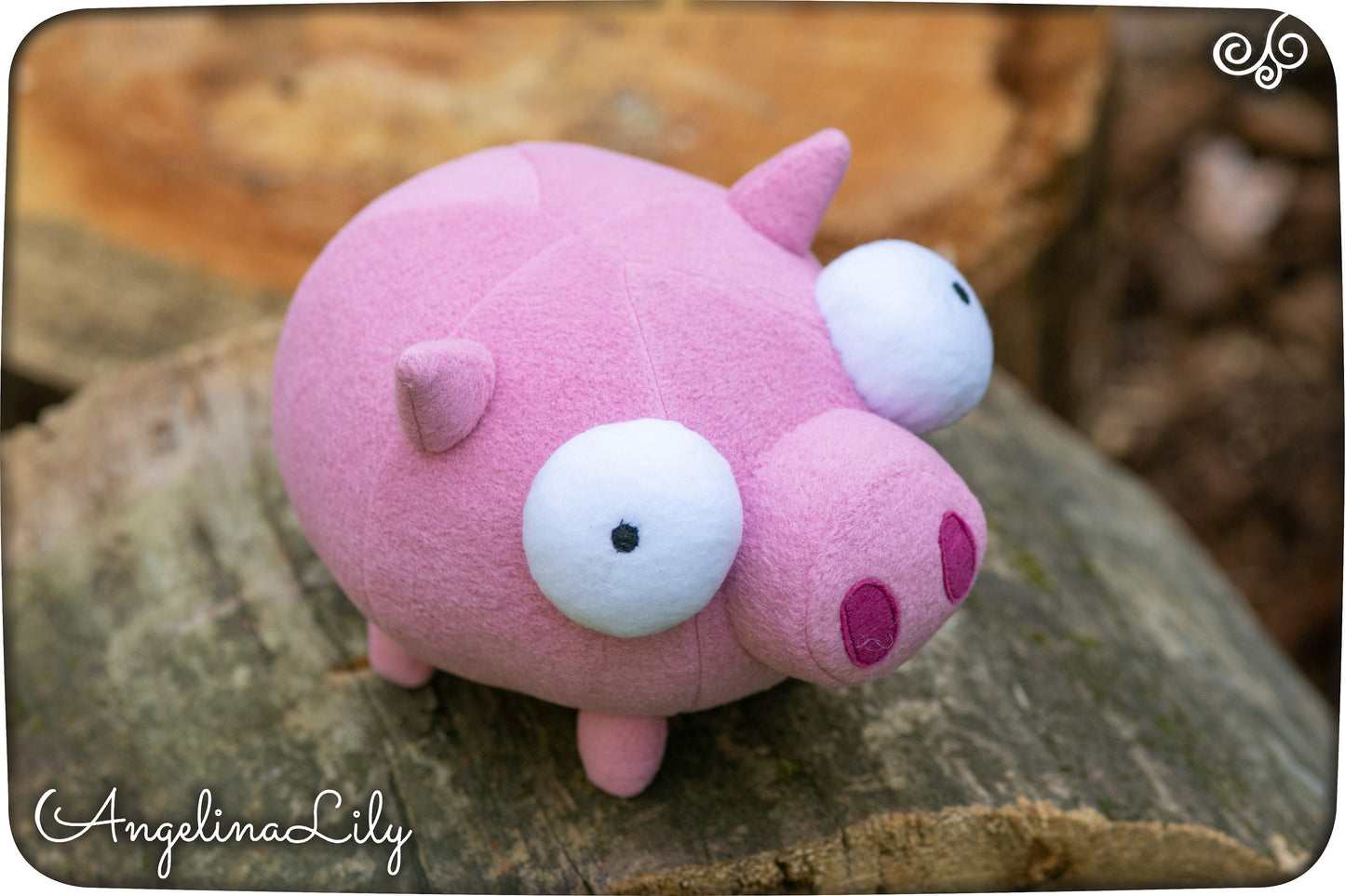 Handmade Rubber Pig plush - Invader Zim inspired, soft plushie