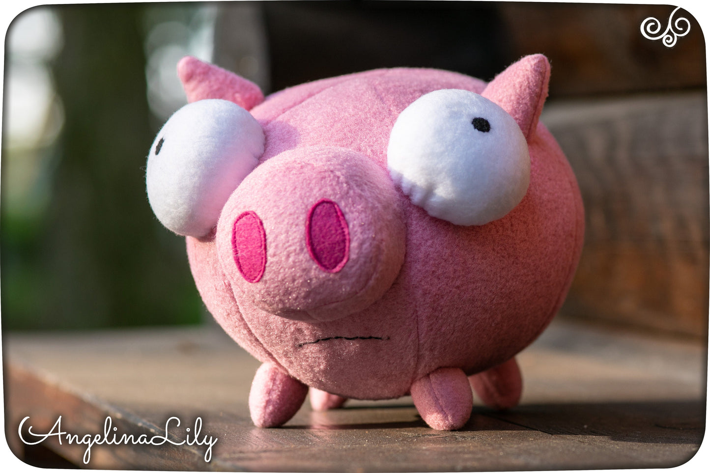 Handmade Rubber Pig plush - Invader Zim inspired, soft plushie