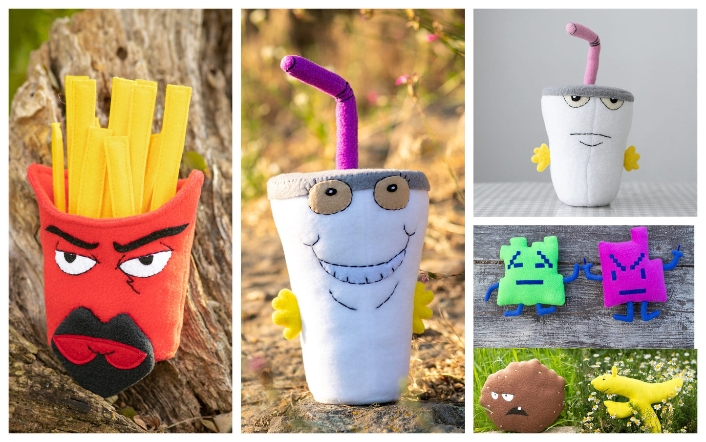 Mooninites Aqua Teen Hunger Force inspired, Mooninites plush, handmade soft decorations