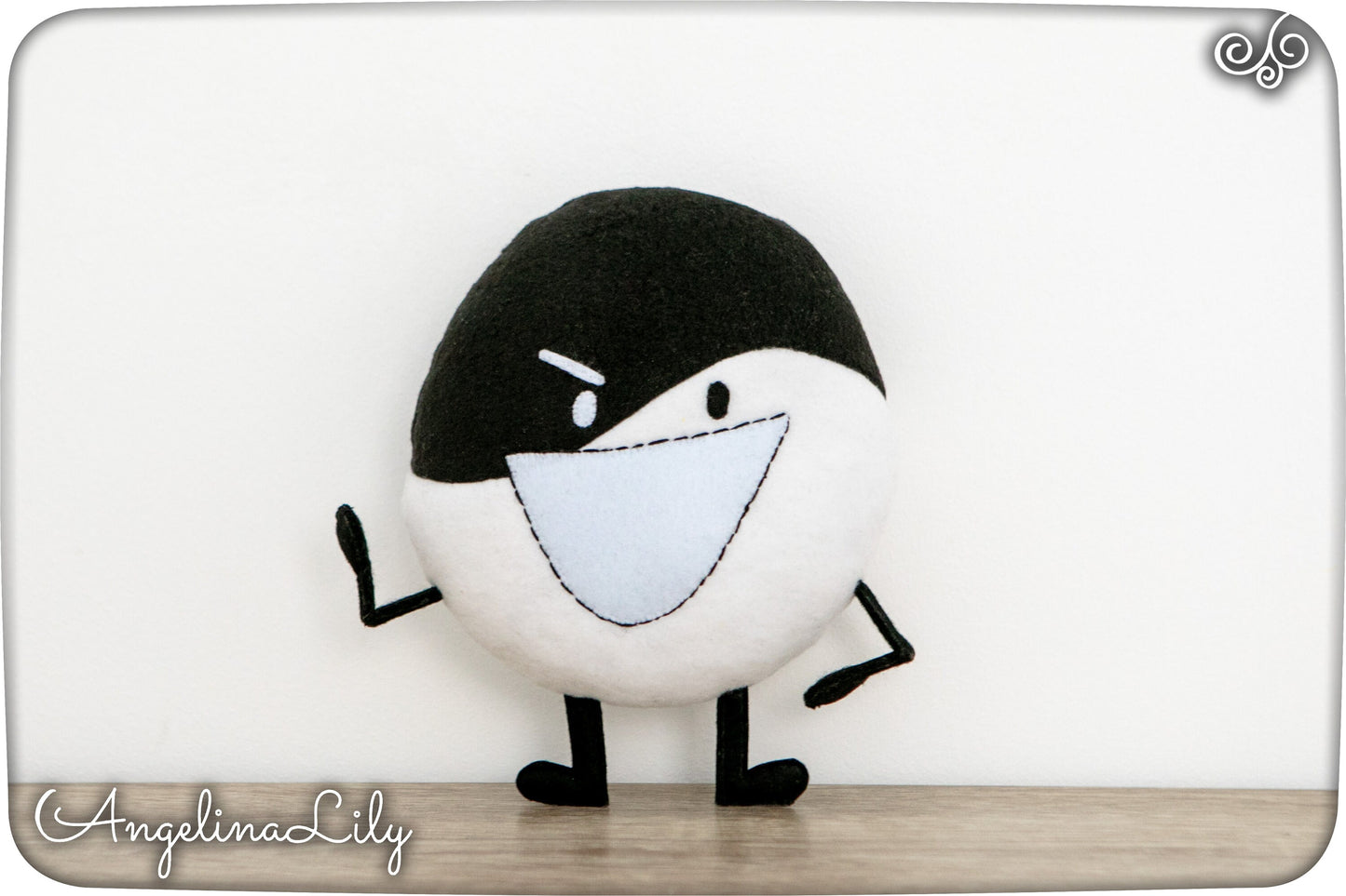 Yin-Yang plush Inanimate Insanity inspired, The Quarrel, handmade cuddly plushie 8.6 in