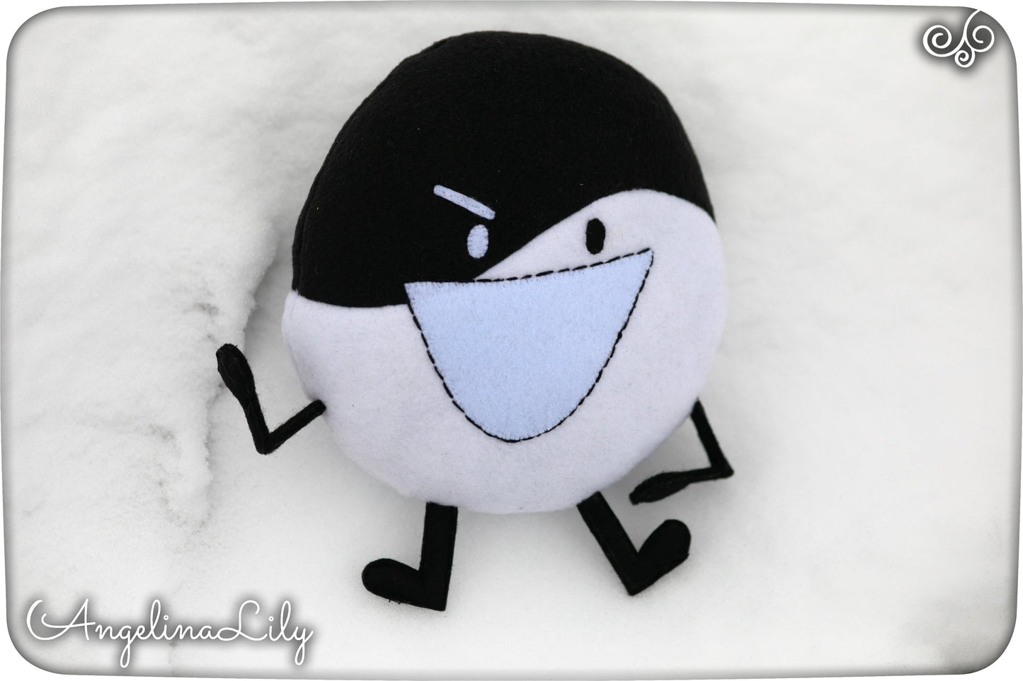 Yin-Yang plush Inanimate Insanity inspired, The Quarrel, handmade cuddly plushie 8.6 in