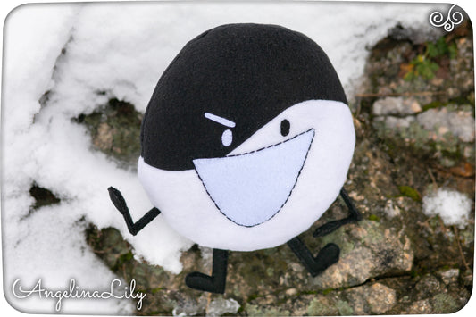 Yin-Yang plush Inanimate Insanity inspired, The Quarrel, handmade cuddly plushie 8.6 in