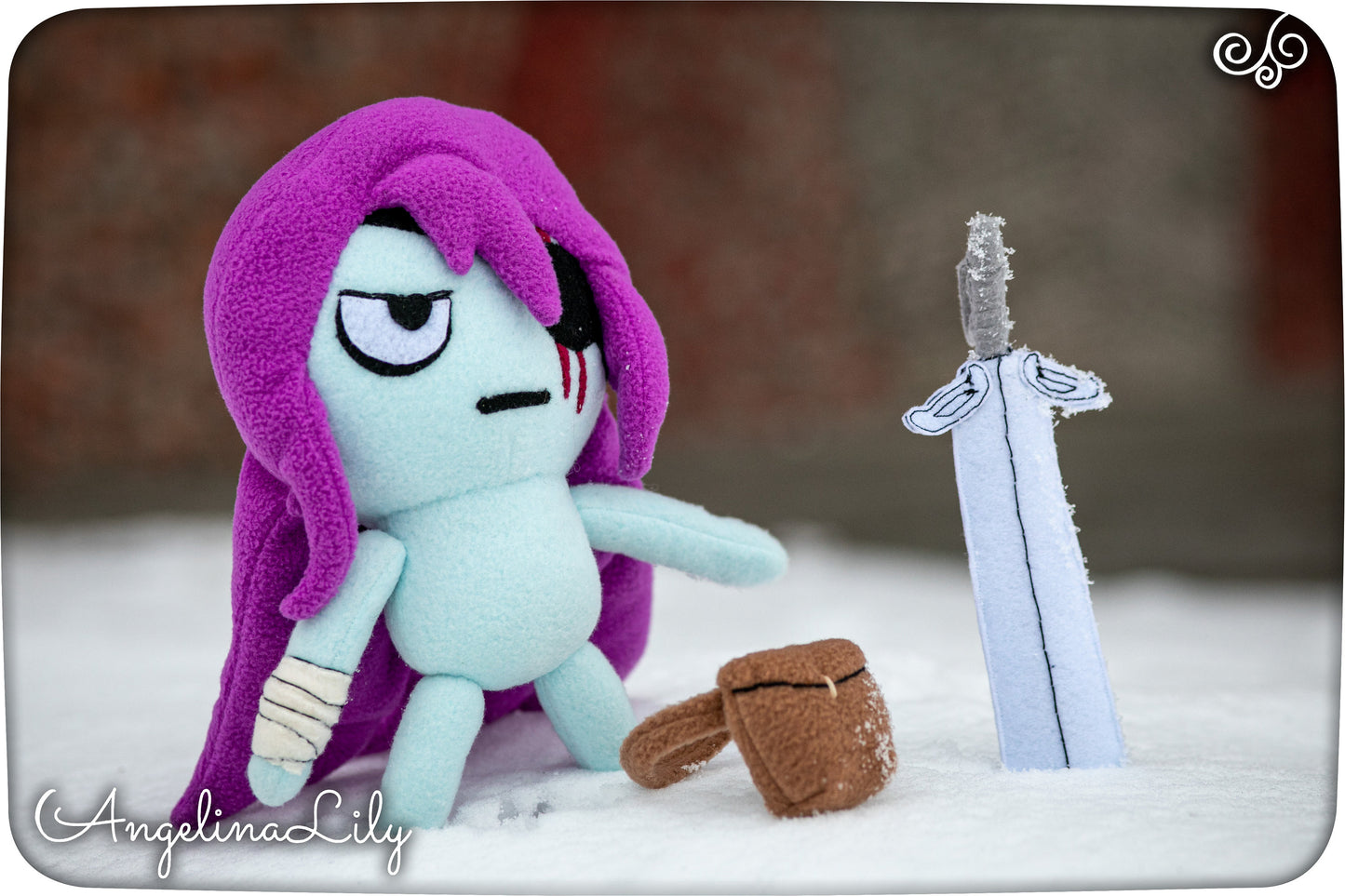 Pibby Warrior plush Learn with Pibby inspired, handmade soft plushie, made to order