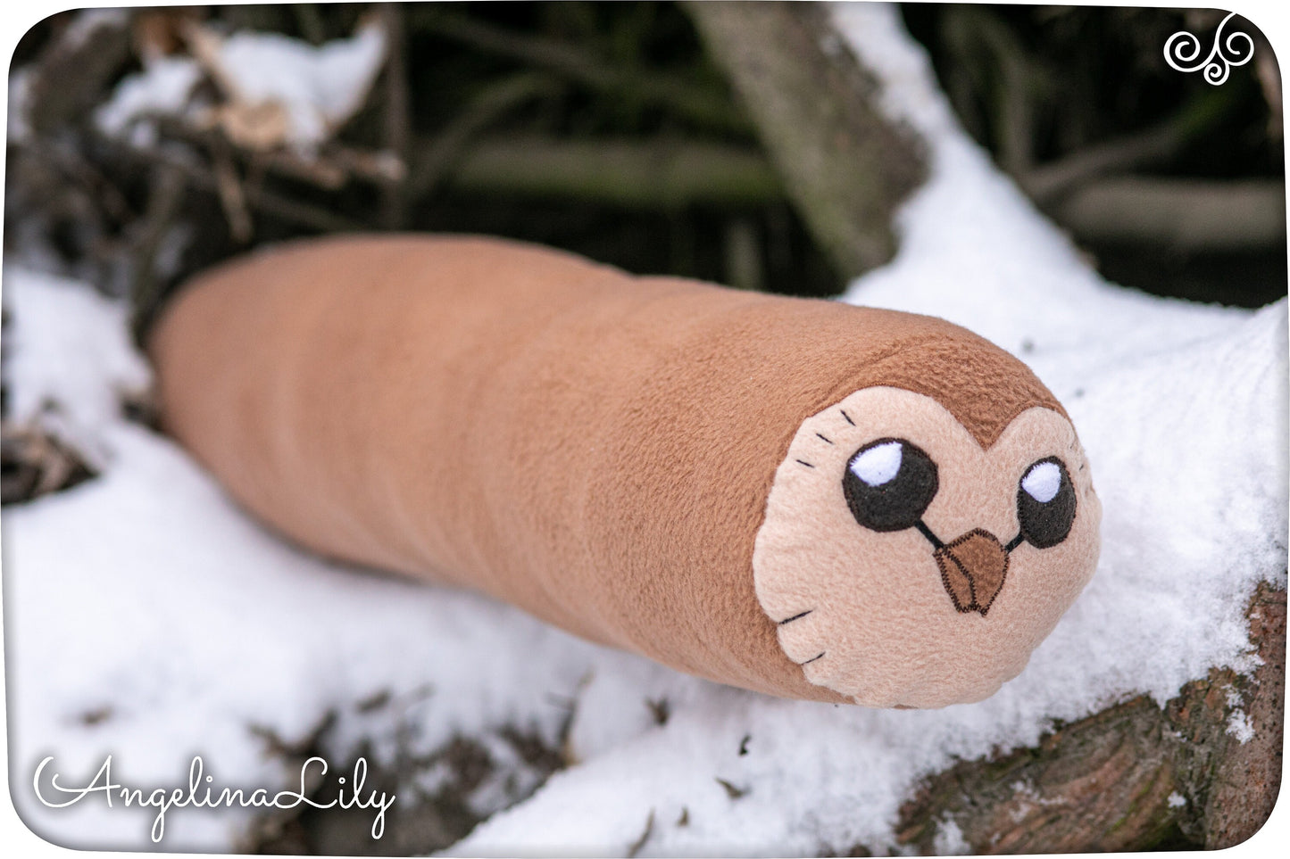 Hooty long pillow, Bird tube, 22.7 in, inspired by the Owl House, unofficial handmade pillow, made to order