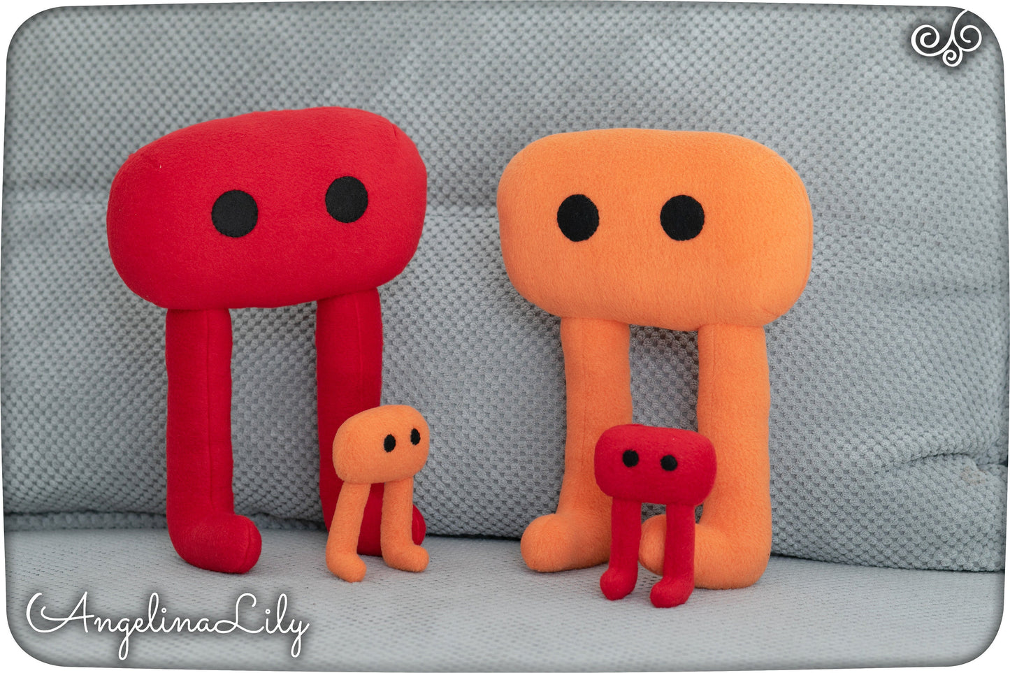 4 inches Piku and Niku plush, handmade mini versions Piku Niku inspired plushie, soft stuffed animal, made to order