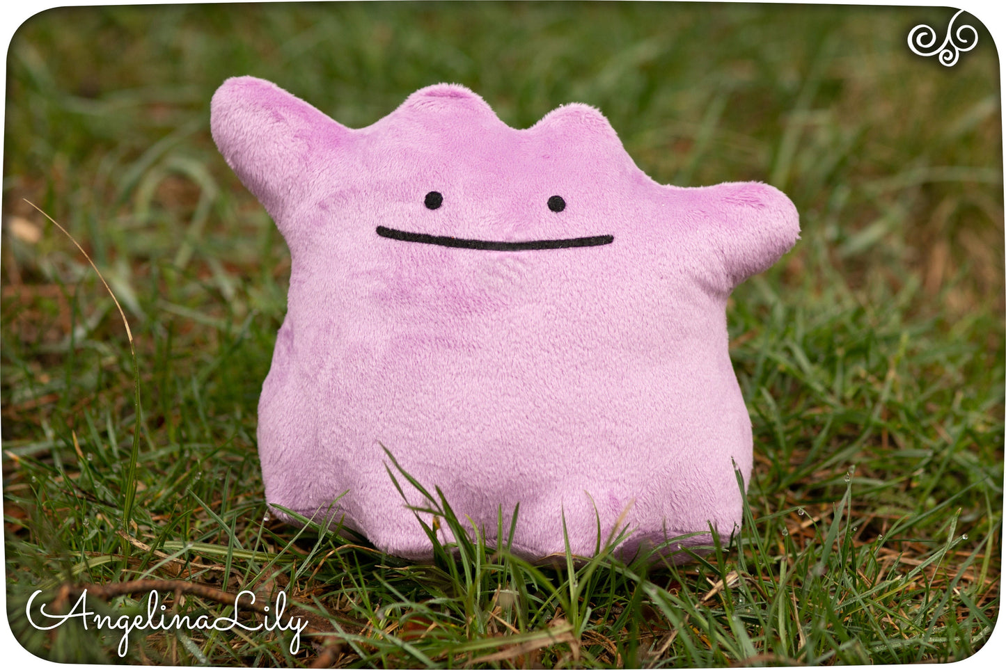 Ditto plush, handmade stuffed animal, light purple blob, made to order