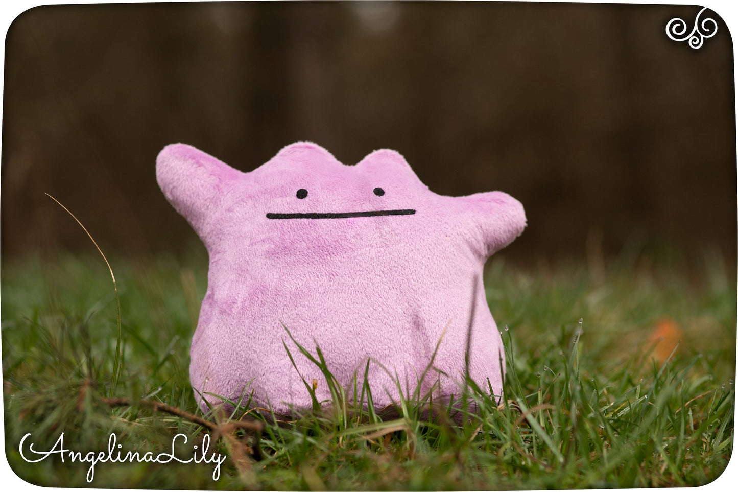 Ditto plush, handmade stuffed animal, light purple blob, made to order