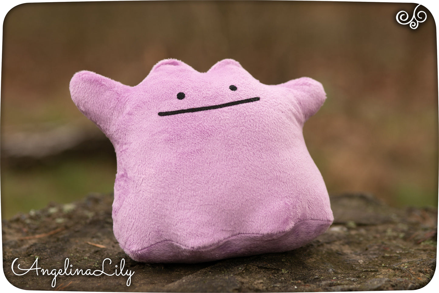 Ditto plush, handmade stuffed animal, light purple blob, made to order