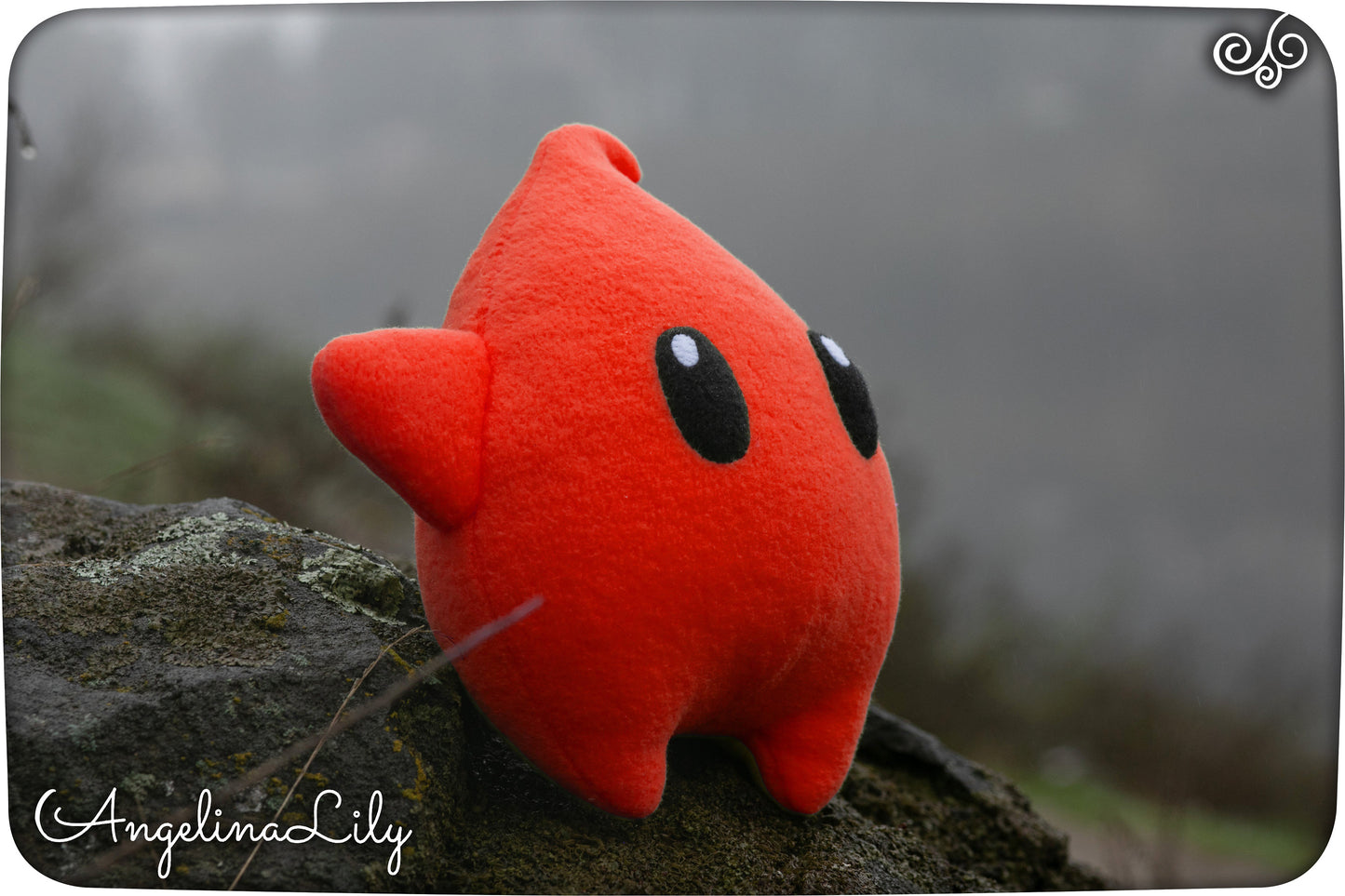 Luma plushie, red soft star, 2 sizes, handmade star plush, made to order