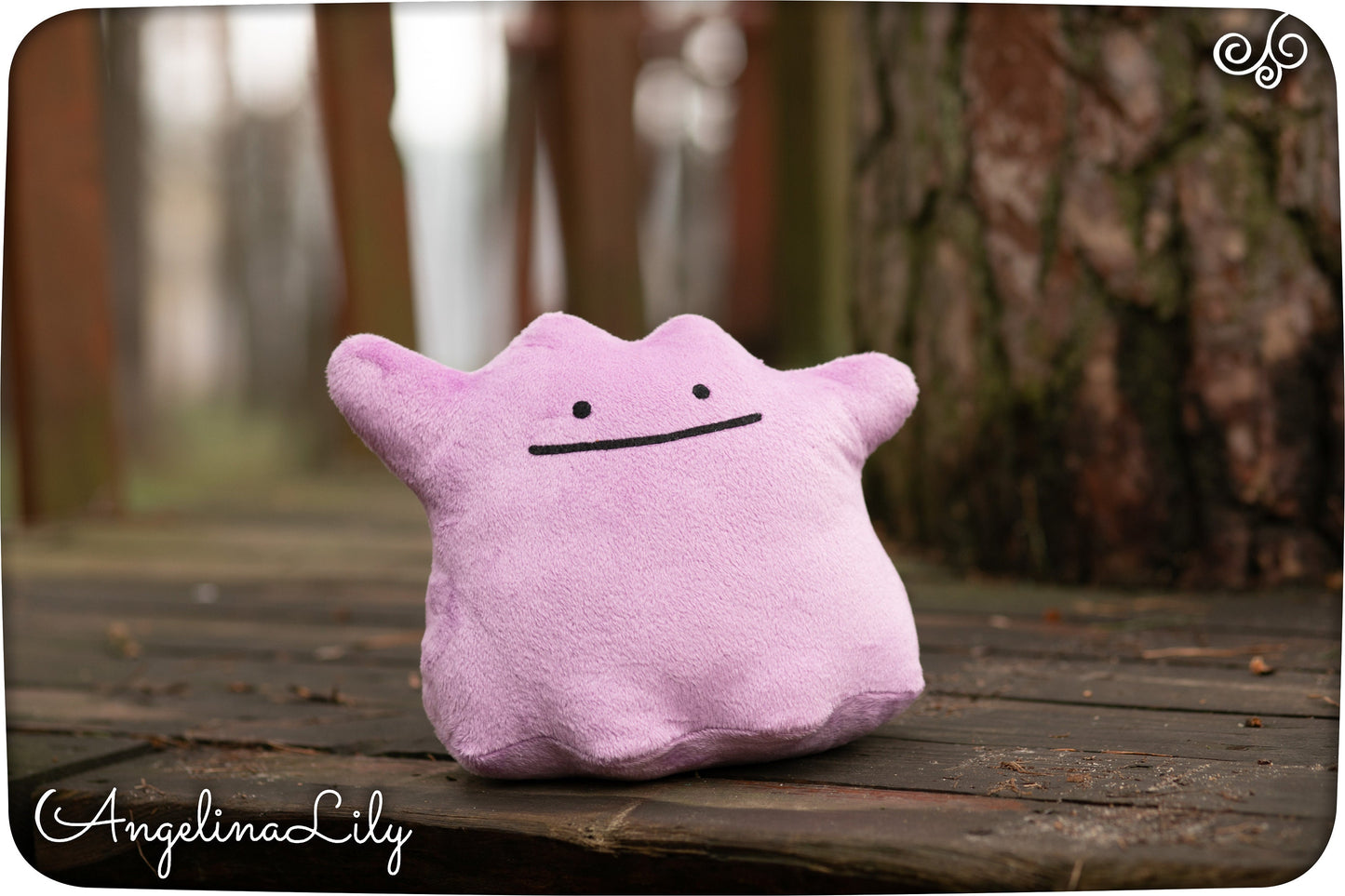 Ditto plush, handmade stuffed animal, light purple blob, made to order