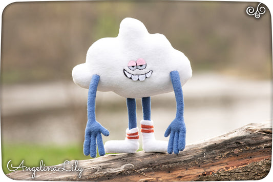 Cloud Guy plush, Trolls inspired, handmade plushie, 11in, made to order