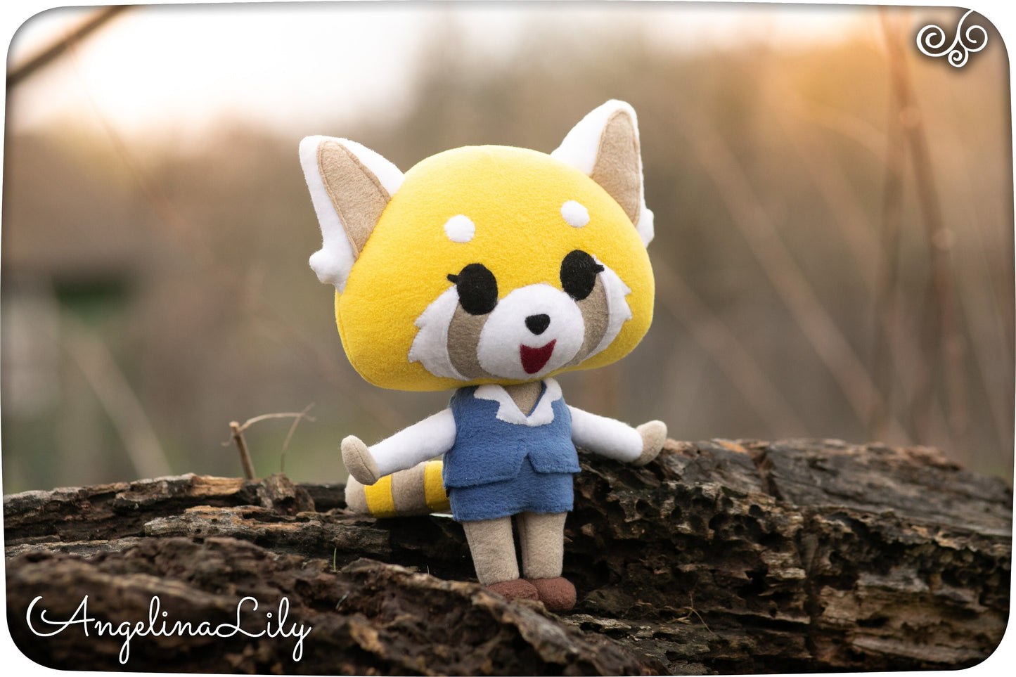 Retsuko plush, Red Panda, Aggretsuko inspired, handmade plushie, 11 in, made to order